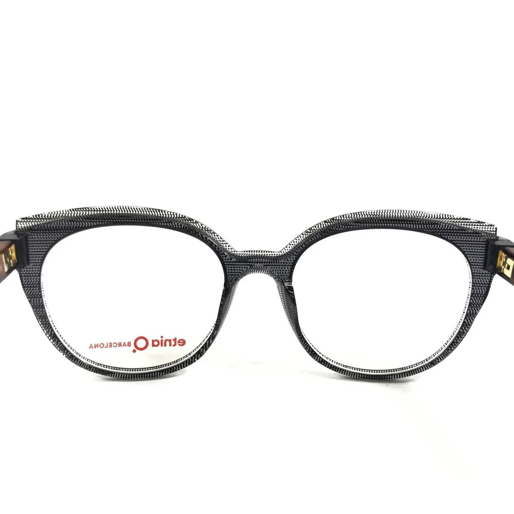 Etnia Barcelona Eyeglasses Frames TAT BKHV Black Havana Brown Cat Eye 51-17-140